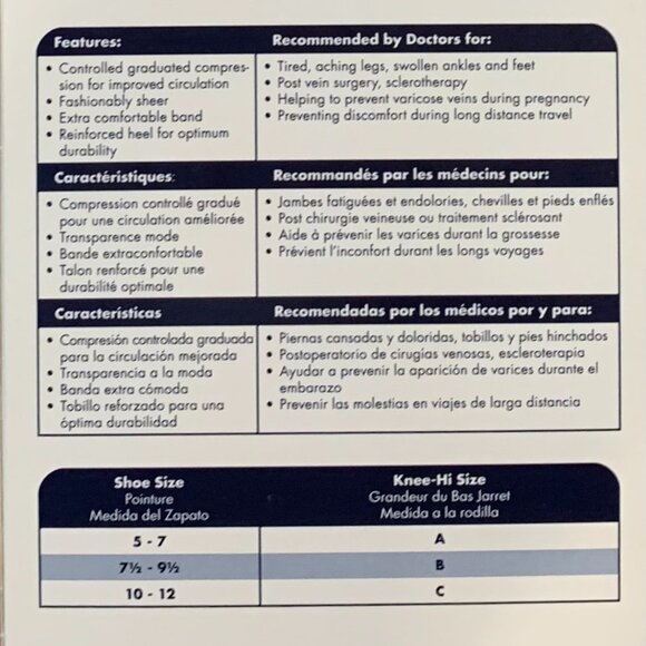 Sigvaris Open Toe Knee High Size C 10-12 NEW Suntan Graduated Support Hose - Picture 2 of 5